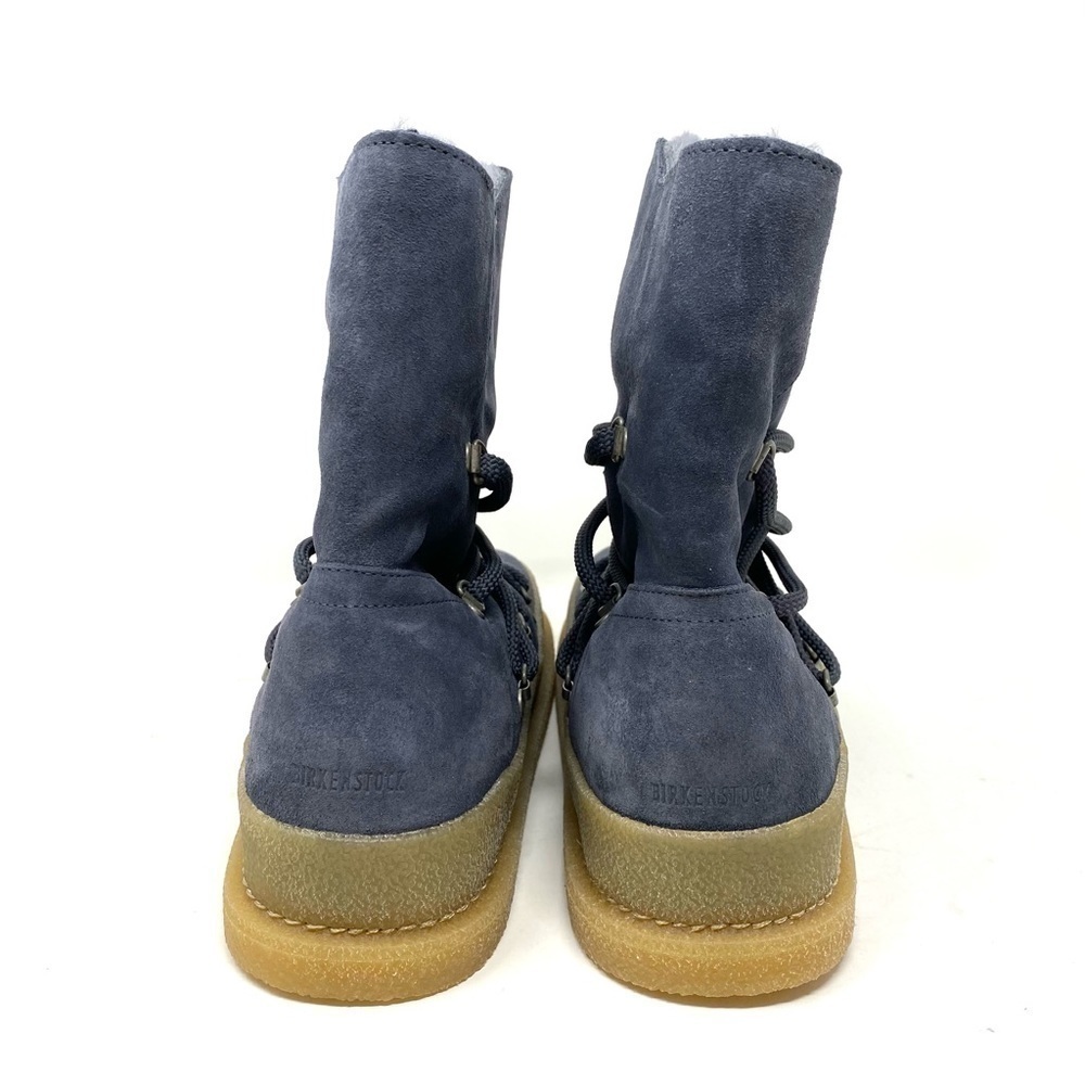 Birkenstock Masi Graphite Suede Leather Lace Up Shearling Lined Boots - Picture 7 of 10